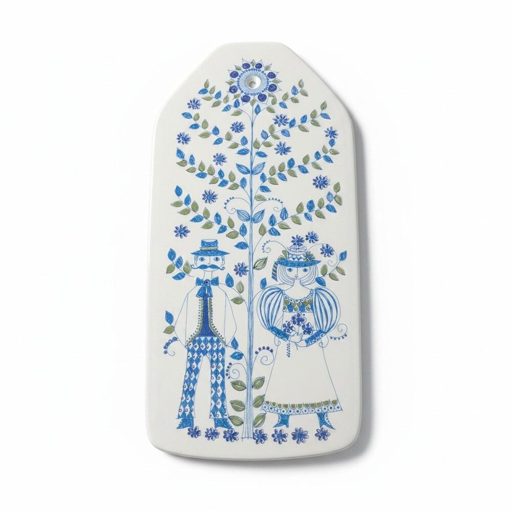 Vintage Mid Century Lotte Norway Tur Design Ceramic Figgjo Flint Cheese Board